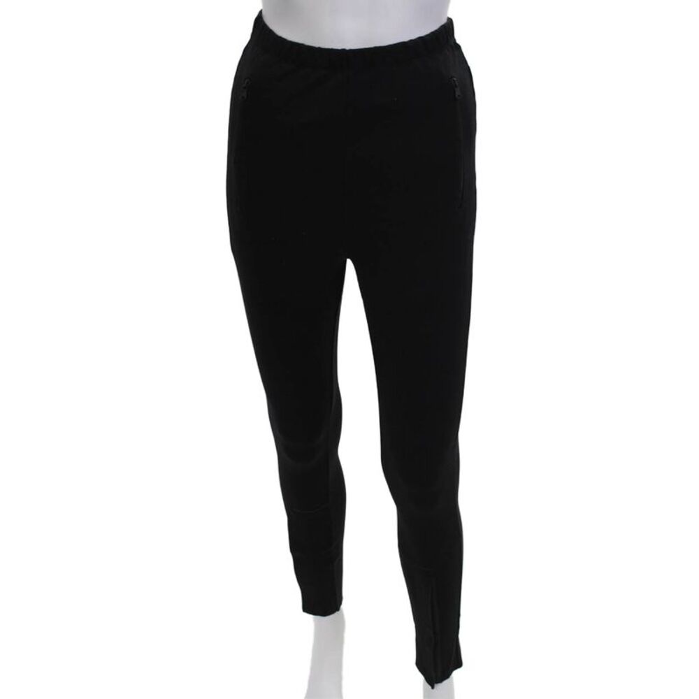Wardrobe Womens Ankle Jogger Leggings Black Zip 65% Viscose Size XS